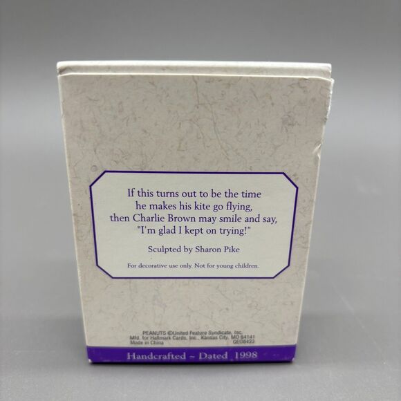 Hallmark Keepsake Ornament 1998 Charlie Brown Going Up Peanuts Kite Flying Xmas - Picture 5 of 8